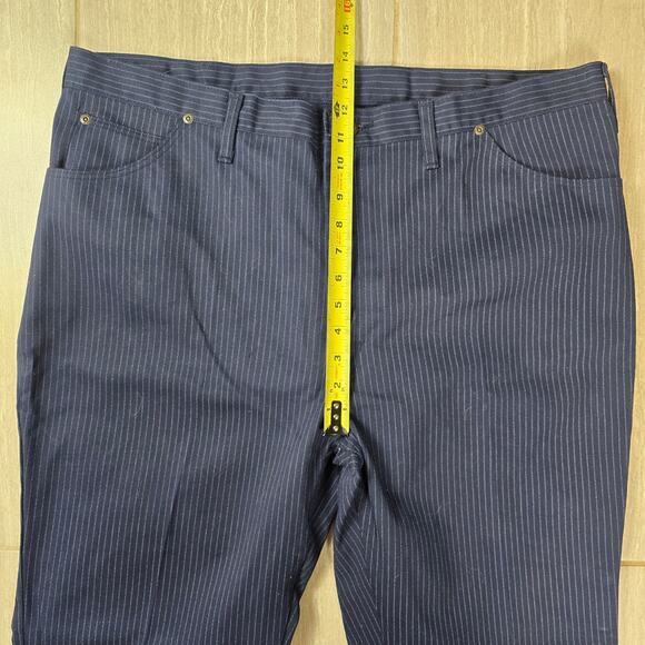 Vintage Wrangler Mens Blue Pinstriped Talon Pants Size 42 Regular NWOT - Picture 5 of 11